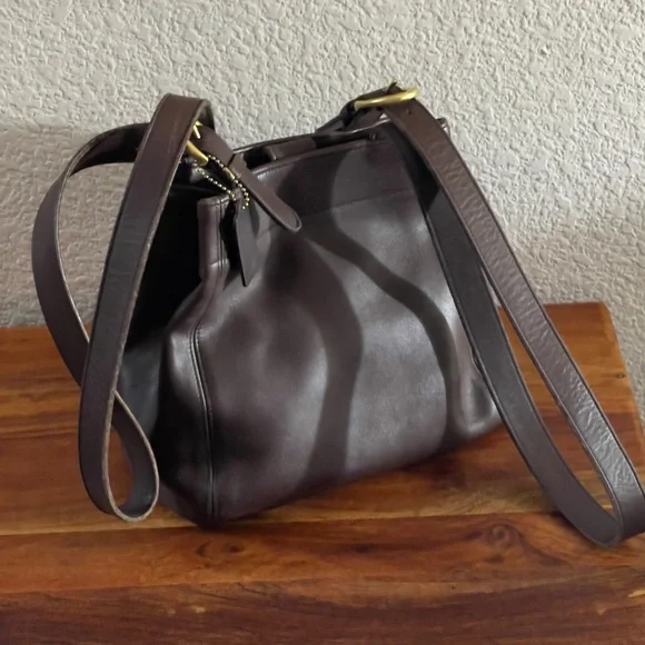 Coach Dark Brown Leather Handbag - Picture 5 of 10